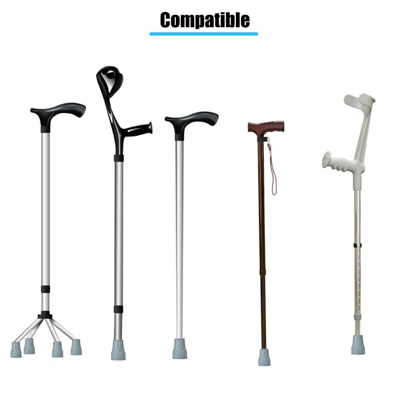 4 Pcs Crutch Tips 3/4 Inch Non Slip Walking Cane