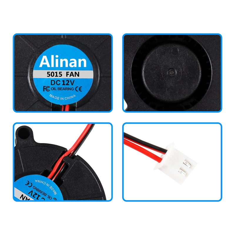 Alinan 6pcs 5015 12V Brushless Cooling Blower Fan 50 *