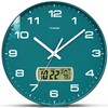 TIMESS Wall Clock, 12" Dial Non-Ticking Silent Battery Operated Analog