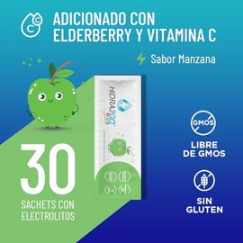 Hidra2go Kids Electrolitos Niños Azúcar Vitamina Elderberry Prebioticos Sobres Sabor Manzana Verde