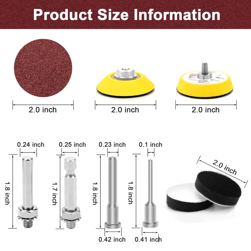 Windspeed 300+8 Pcs Sanding Discs Pad Kit, 2 Inch Die