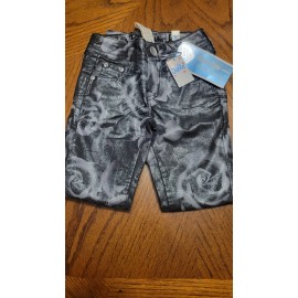 Justice NWT Girls Justice Premium Simply Low, Super Skinny Size 5 Reg Black & Gray Jeans