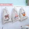 Papierdrachen 3 Linen Bags with Embroidery - Easter Packaging Gift