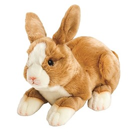 SukiGifts International - Large Resting Beige and White Rabbit (12098)