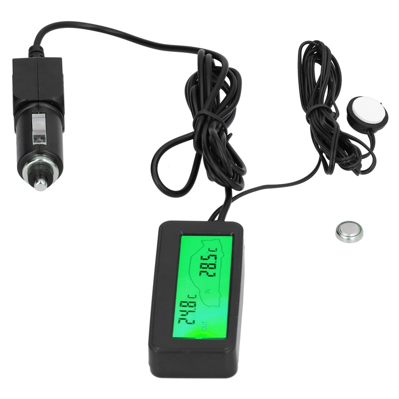 Mini Thermometer Electronic Temperature Meter with LCD Display DC12V for