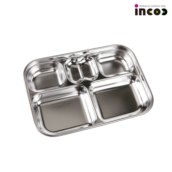 Incock stainless steel plate 5 pieces / 인콕 스텐식판 5구