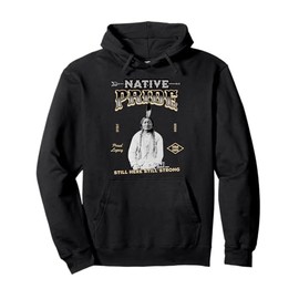 Native Pride Chief Sitting Bull Native American Legend Pullover Hoodie