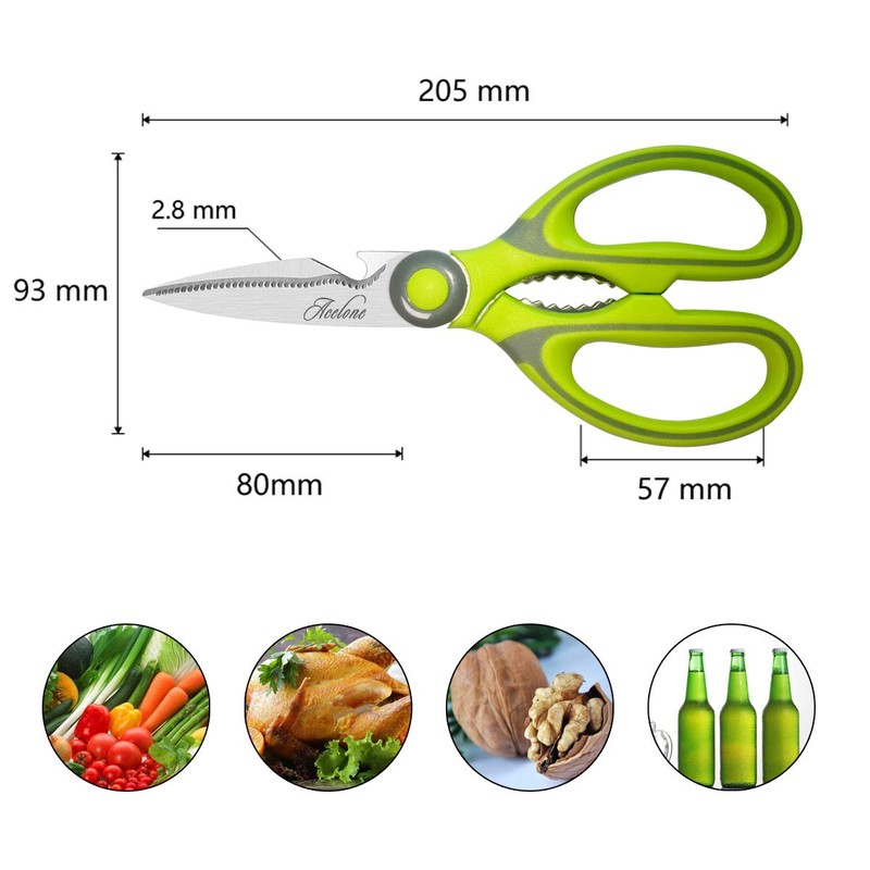Kitchen Shears, Acelone Premium Heavy Duty Shears Ultra Sharp Stainless