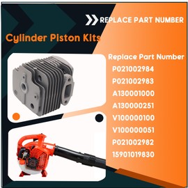 daydmaly Replace A130001000 Cylinder Piston Kits Fit for Echo PB-650T PB-650 PB-650H PB-651H PB-651T PB-750H PB-750T PB-751H PB-751T PB-755 PB-755H PB-755T PB-755SH PB-755ST Backpack Blower