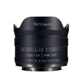 7artisans 7.5mm F2.8 II APS-C Ultra Wide Angle Fisheye Manual Fixed Lens for Sony E Mount Cameras A7 A7II A7R A7RII A7RIII A7S A7SII A6500 A6300 A6000 A5100