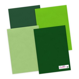 itenga Photo Card 25 Sheets A4 300 g/m² Coloured Paper Coloured Card Printer Paper Craft Paper Sheet Dyed for Creative Design and Crafts (Green)