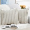 MADIZZ Set of 2 Faux Wool Plush Decorative Throw Pillow