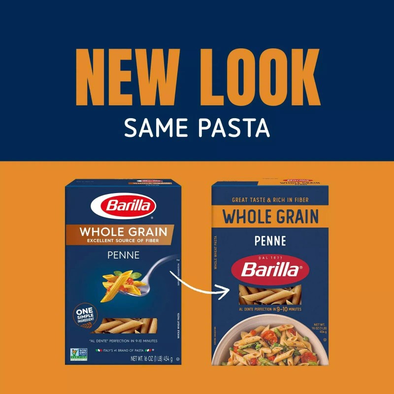 Barilla Whole Grain Penne Pasta 100% Whole Wheat 16 oz.