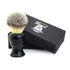 Synthetic Hair Shaving Brush Pure Black Handle Classical Box Presant