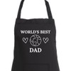Second Ave Men's World's Best Dad Black Apron BBQ Grill