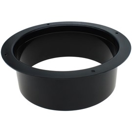 LBTODH 6 Inch Duct Vent Connector Flange Round Hose Flange Black Dryer Vent Connection Fittings for Heating Cooling Ventilation Systems (1PCS)