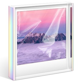 WINKINE Polaroid Frame for Polaroid i-Type/600/SX-70/Square Films, 4.2” x 3.5” Acrylic Picture Frame for Films, Instax Frames for Pictures, Instax Photo Frame for Countertops and Tabletops