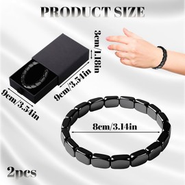 XLTXWD Hemios Hematite Bracelet, Stylish and Durable Hematite Bracelet for Men and Women, Elegant Accessory for Formal and Casual Wear, Adjustable Design for a Comfortable Fit