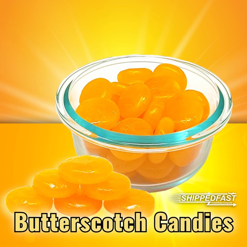 Butterscotch Hard Candies. (2 Pound Bag) of Individually Wrapped and