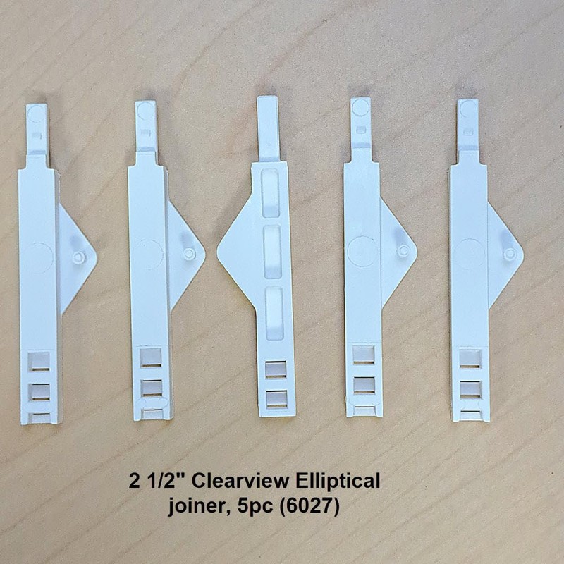 5pc Shutter Joiners. Fit Hunter Douglas Clearview Shutter, Eclipse Shutter