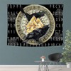 Arsey Nordic Mythology Viking Tapestry Valknut Ravens Art Wall Hanging