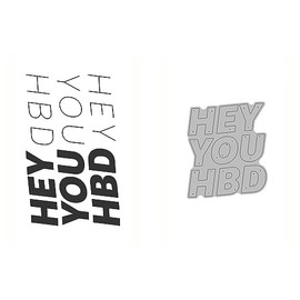 Ellen Hutson, Essentials by Ellen, Hey You Stamp & Die Set Combo, Card Making, Stamping, Scrapbooking, Papercrafts, DIY, Birthday