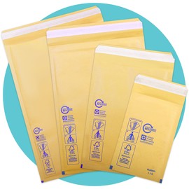 Triplast Gold Bubble Padded Envelopes - Pick Qty & Size: 10 x 1/A (100x165mm) A6 Envelopes - Large Letter Postal Bags with Bubble Wrap Lining and Peel & Seal Strip for Royal Mail Shipping & Postage