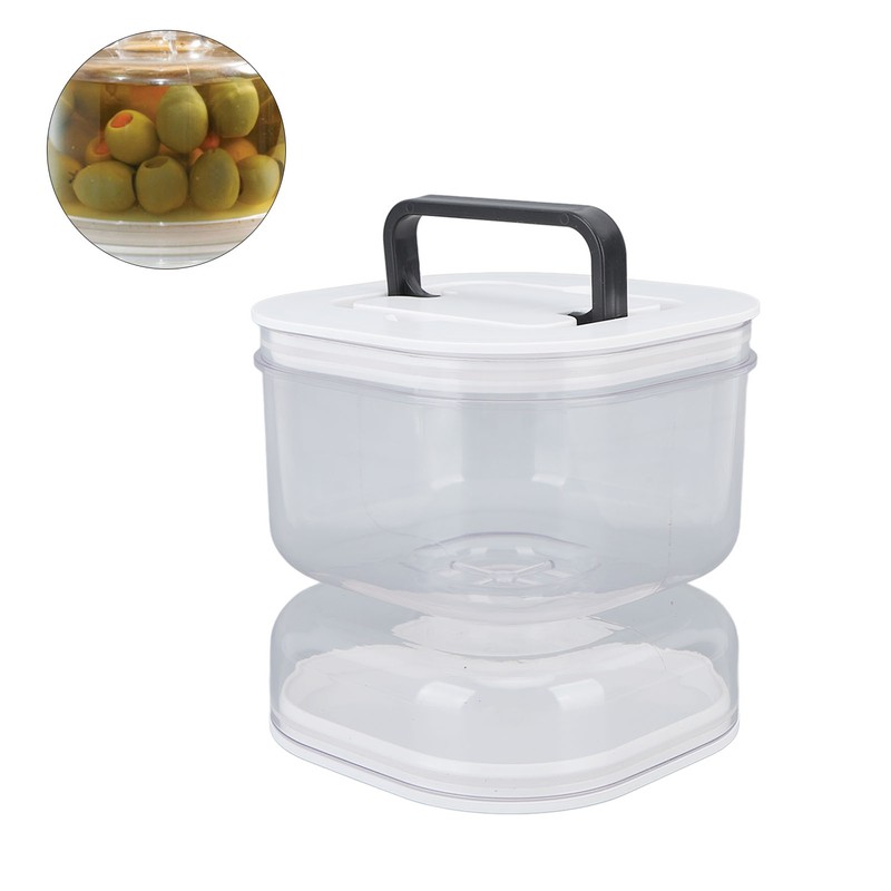 Pickle Jar with Strainer Flip Leak Proof Pickle Juice Separator