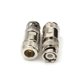 ANHAN BNC Male to N Female Connector - RF Coaxial Adapter - Ideal for Antenna, Ham Radio, Satellite, WiFi - Durable, Low-Loss, 50 Ohm Impedance - Gold-Plated Contacts