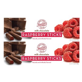 Sweet's Candy Milk Chocolate Raspberry Stick (2) and Happy Holidays Card (1) Bundle