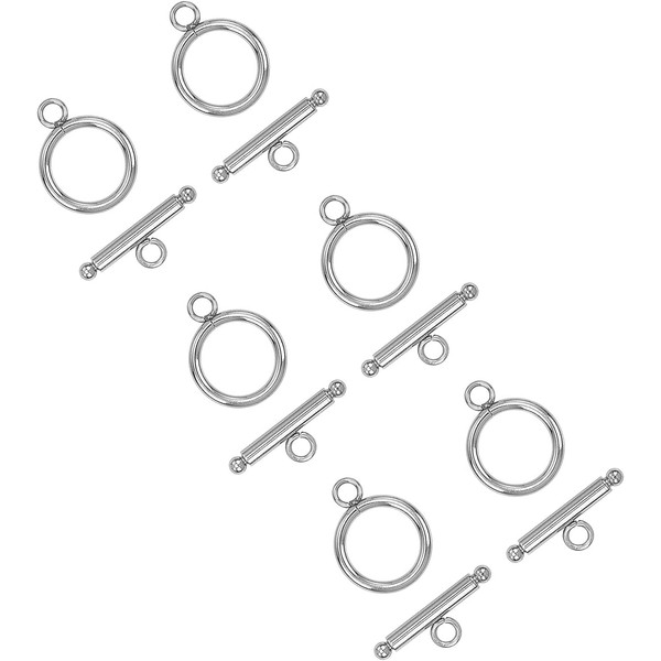 UNICRAFTALE 5 Sets Stainless Steel Toggle Clasps Bar and Ring
