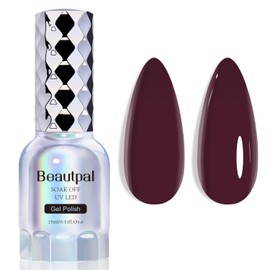 Larvall BEAUTPAL Red Gel Nail Polish 15ML Soak Off UV LED Gel Polish Nail Art Manicure Salon DIY at Home, Color 115 Mulberry Seeds