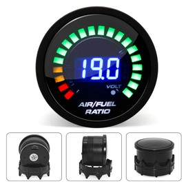 2 inch 52 mm Car Air Fuel Ratio Meter AFR Meter with Blue LED Digital Display with Narrow Band O2 Oxygen Sensor Car Meter 12V