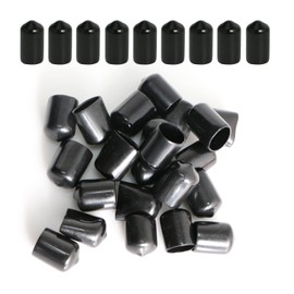 Aopin Rubber Round End Cap Cover 1/2 Inch (12mm) Screw Thread Protectors PVC Flexible Tubing Pipe Protective Bolt Screw Thread Protector Safety Cover | for Pipe Post Tubing Rod Cover 100 Pcs (Black)