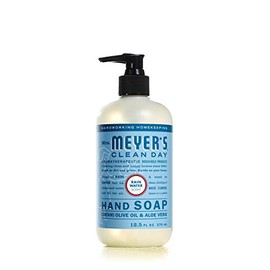 MRS. MEYER'S CLEAN DAY Rainwater Scent Variety Pack, Liquid Hand Soap 12.5 Fl Oz, Multi-Surface Cleaner 16 Fl Oz, Room Freshener 8 Fl Oz, Dish Soap 16 Fl Oz, 1 CT