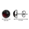 Ian and Valeri Co. Cherry Amber Sterling Silver Round Stud