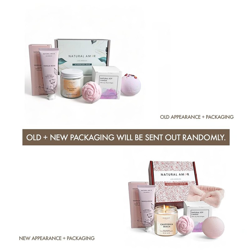 Natural Amor Relaxation Spa Gift Set for Women, 5 Piece