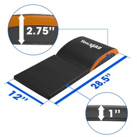 Yes4All Abdominal Exercise Pads, Foldable Ab Workout Equipment for Home Gym Core Training & Back Stretching, Sit Up Mat for Floor Exercises with Tailbone, Orange