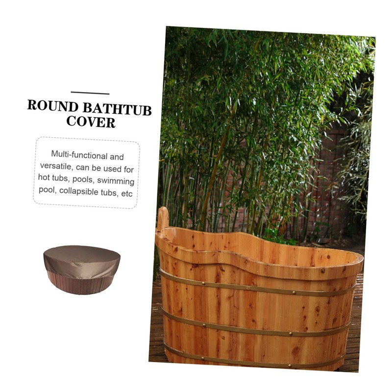 Abaodam 1Pc Round Hot Tub Cover Durable Outdoor Spa Protector