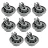 ECSiNG 8pcs Dishwasher Lower Rack Rollers with Axles Replacement Part