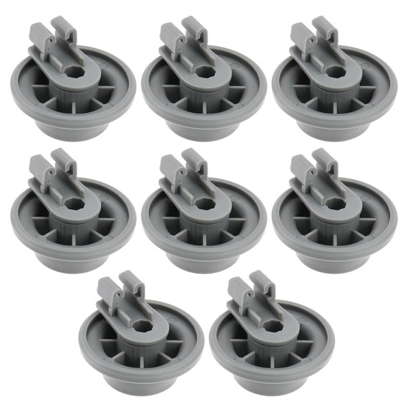 ECSiNG 8pcs Dishwasher Lower Rack Rollers with Axles Replacement Part