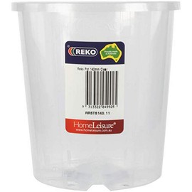 Reko Clear Round Pot - 140mm, Transparent