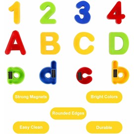 106Pcs Magnetic Letters Alphabet Numbers Learning Toy for Learning, Spelling, Counting, Including Letters numbers symbols