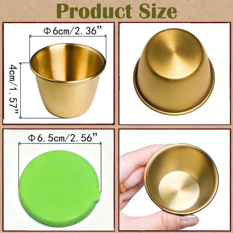 2 Pack Metal Dappen Dish Cups for Nail Art Acrylic
