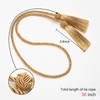 Pretty Jolly 4 Pack Double-ended Tassel Curtain Tiebacks Handmade Braided