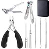 Toenail Clippers for Seniors with Nail File – 8PCS Professional