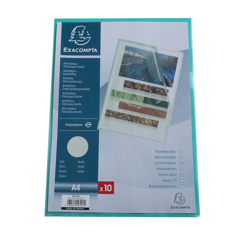 Exacompta - Ref 56113E - Grained PP Cut Flush Folder