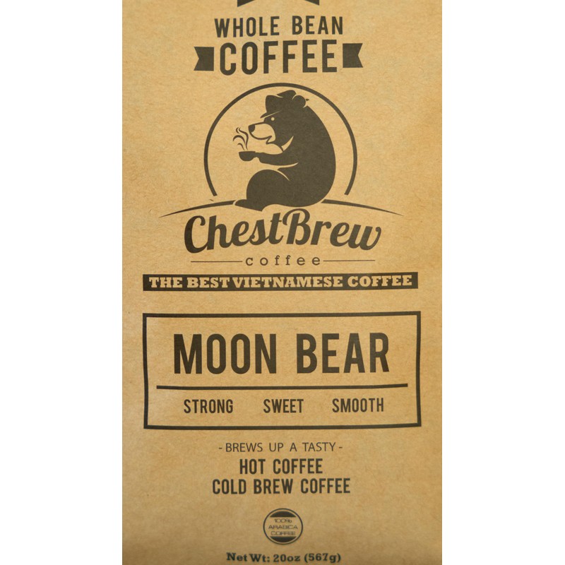 ChestBrew Moon Bear – Strong Smooth Vietnamese Whole Bean Coffee,
