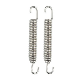 A ABSOPRO 2 Piece Exhaust Pipe Spring Motorcycle Exhaust Spring Stainless Steel Exhaust Springs for Motorcycles 80 mm