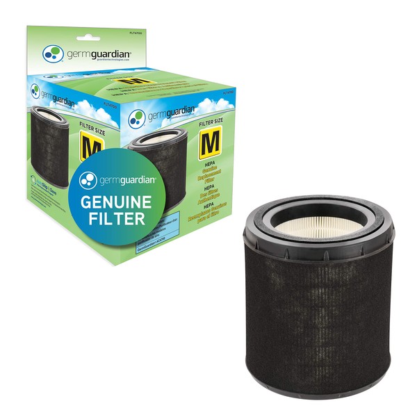 Germ Guardian FLT4700 360-degree True HEPA Genuine Air Purifier Replacement Filter M with Activated Carbon filter for GermGuardian AC4700